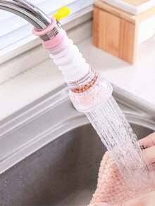 1pc 360° Rotating Faucet Nozzle With Filter - Water-Saving Sprayer For Kitchen & Bathroom Durable Silicone Attachment With Adjustable Water Flow & High-Pressure SprayEasy-Install Aerator For Sink Faucets & Shower Heads - Multi-Use Water Accessory - Multicolor - View 5
