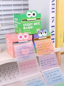 105-Sheet/Box Aesthetic Gradient Pearlescent Pop-Up Sticky Notes, Transparent Waterproof Memo Pads & Planner Stickers, Dreamy Translucent Stationery For School & Office - View 4