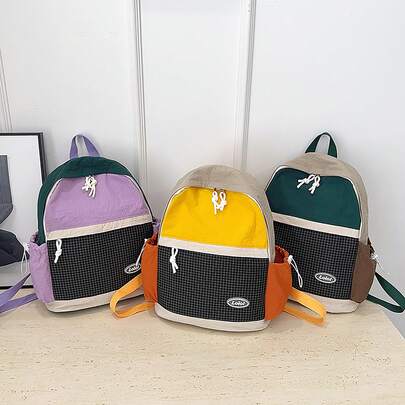 1 chiếc, 3 kiểu dáng để lựa chọn: Ba lô kẻ caro phối màu retro dung tích lớn thời trang mới, túi leo núi dã ngoại mới, ba lô dung tích lớn nhẹ, túi thể thao du lịch, cặp sách học sinh cực kỳ hấp dẫn, vải nylon nhẹ chống nhăn, nhiều ngăn chứa đồ, túi dây rút bên hông + thiết kế khóa kéo, túi đi học thường ngày, ba lô đựng laptop du lịch.