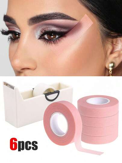 Eye Shadow Tape,With Tape Cutting Machine-Eye Shadow Tape,Eyeliner Auxiliary Tools,Eye Makeup Auxiliary Tools,Makeup Supplies,Eye Makeup Completion Stickers Eye Makeup Protection Tape Professional Eyelash Tape Sticky Fabric Eyelash Tape,Breathable Microporous Fabric Eyelash Extension Stickers Eyelash Curling Tape.