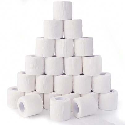 Paquete de vendas adhesivas blancas, venda autoadhesiva de 2 pulgadas, rollos de venda cohesiva autoadhesiva, cinta de vendaje autoadhesiva para primeros auxilios, gasa para deportes, pierna, rodilla, tobillo, hinchazón, esguinces de muñeca