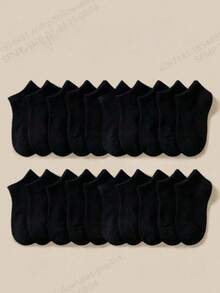20双装女士纯色短袜 - 白色 - 查看 5