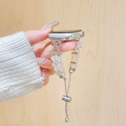 1 Pc Beautiful And Exquisite Bow Metal Loop Compatible With Apple Watch Band For Women 38mm 40mm 41mm 42mm 44mm 45mm 46mm 49mm , Strap Compatible With Apple Watch Link Series Ultra S10 9/8/7/6/5/4/3/2/1 SE