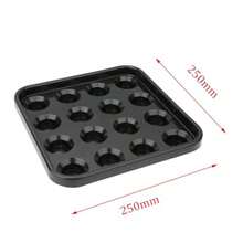 Black Plastic Billiard Carrying Tray - Store 16 Balls - Full Set Of Standard Size Billiard Balls - 2-1/4 Inch Sizegift - as pic - View 2