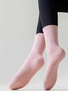 4 Pairs Women's Non-Slip Yoga Socks, Suitable For Yoga, Pilates, Pure Ballet, Ballet Dance, And Exercise - Multicolor - View 5