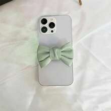 1个丝带造型手机支架，简约韩式可伸缩桌面支架，带蝴蝶结指环的手机气囊支架，粘性可伸缩桌面支架，优雅小众简约设计 - 蝴蝶結指環扣 - 查看 8