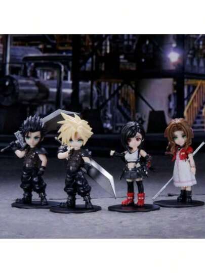 FF7 7 CLOUD, Zax, Aerith, Tifa Action Anime Figure, Desktop Decor, PC Case Ornament, Home Decor, Anime Merchandise, Small Gift, Holiday Gift