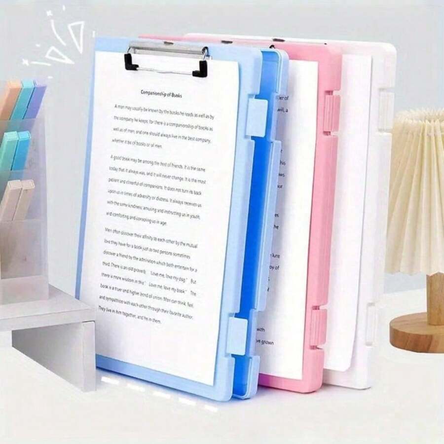 1PC Multifunctional, Durable, And Secure Folder For Office, School, And Home Use - Pink - View 1