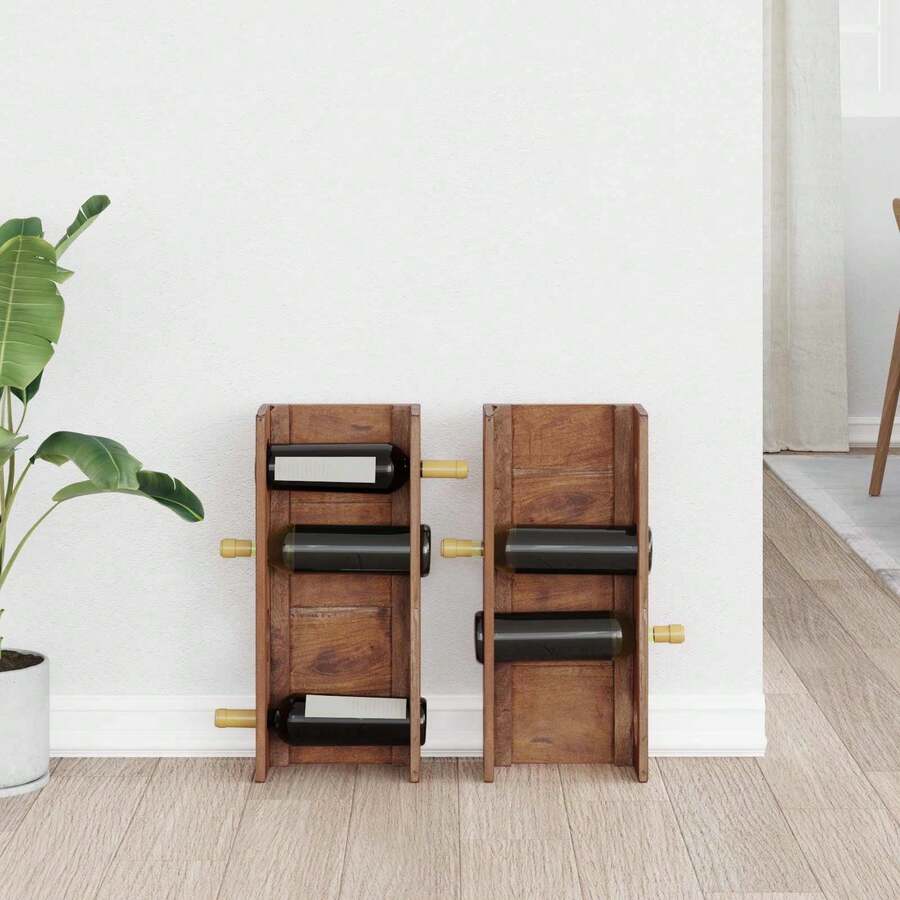 Scaffale marrone 24 x 13 x 54 cm Madera de Caoba Sólida per libros per decoración per archiviazione design abierto struttura sólida adecuado per espacios pequeños medianos con necesidad de organización per libri per decorazione per archiviazione - Castano - Visualizzare 1