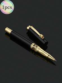 1pc Personalized Custom Engraved Metal Luxury Gift Ballpoint Pen (Black Ink), Exquisite Custom High-Quality Fountain Pen, Gold-Plated Nib, Best Engraved Custom Fountain Pen Gift - Multicolor - View 7