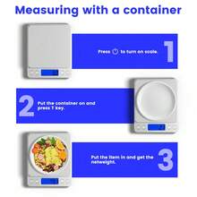 迷你珠宝秤，多功能电子计数秤，金/银/药材秤，单位转换：克/盎司/金衡盎司/金衡克拉/克拉/金衡格令，液晶背光，便携式，需使用2节AAA电池（不含电池） - 彩色 - 查看 5