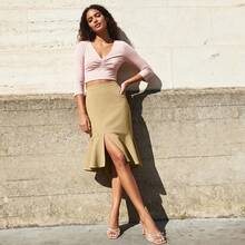 Women Fashion Stiletto Mule Sandals With Bow Mesh Decorative, Open Toe Mesh Breathable Slip-On Summer High Heel Sandals For Daily Party Wedding Wearing - Màu be - Xem 9