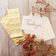 30/10 包乳白色 A6 信封，10x15 厘米，包含 4x6 英寸厚折叠卡纸和金色贴纸，适用于贺卡、婚礼、生日、邀请函、婴儿派对等场合。 - A6 - 查看 4