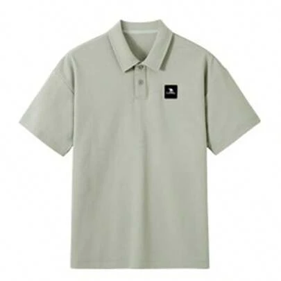 CAMEL CROWN Men's Short-Sleeved Polo Shirt, Summer Fashion Casual Loose T-Shirt Top