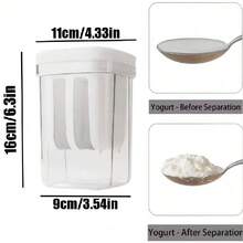 1100ml Thick Yogurt Maker With Mesh Basket, DIY Yogurt, Soy Milk, Juice, Coffee Yogurt Making Tool - White - View 2