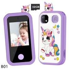 3-10岁女孩智能手机玩具，圣诞节和生日礼物，幼儿学习玩具，带双摄像头，包含教育游戏、音乐播放器等。 - 彩色 - 查看 15