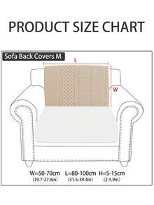 1pc Plush Fabric Sofa Slipcover, Anti-Stain Durable Non-Slip Sofa Seat Cover, Suitable For All Seasons, Pet-Friendly, Machine Washable, Stretch Sofa Cushion Cover, Fits Single/Loveseat/3-Seater/4-Seater Sofa, L-Shaped Sofa, Backrest Cover - Striped Pattern - White - View 12