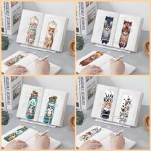 3pcs Diamond Painting Bookmarks, Cat Series Pattern, Acrylic Material With Embedded Round Crystal Gems, Suitable For Back To School, Book Marking, All Holiday Gifts - View 2