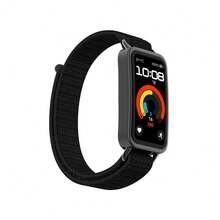 适用于华为手环10、9代和8代腕带，通用腕带，魔术贴，尼龙环，金属快拆头带，NFC版本，10代男女款，可互换且用途广泛 - 黍米白 - 查看 6