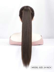 Ponytail Extension,24" Claw Clip In Ponytail Long Straight Pony Tails Hair Extensions Synthetic Hairpiece For Women - Multicolor - View 8