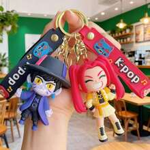 1pc High-Quality Korean Style Christmas Keychain, Cartoon Bag Pendant, Couples Keychain, Random Style Gift For Friends - Multicolor - View 2