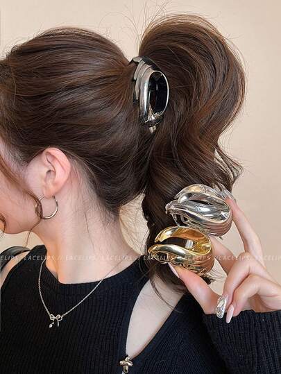 3个装镂空不规则发爪高马尾发圈，2026新款优雅蓬松发饰