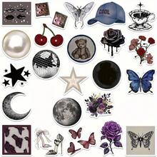 103张粉色系Y2K风格贴纸，Y2K都市风贴纸，Y2K主题礼物，复古贴纸，90年代风格贴纸，Y2K周边产品，防水耐用，适用于笔记本电脑、手机、汽车、滑板、水瓶、计划本、日记本、剪贴簿等文具用品，趣味贴纸，Kindle适用 - 彩色 - 查看 2