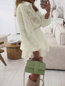 Conjunto de 2 piezas elegante y de moda para mujer de SUNSTORY, conjunto casual y elegante minimalista y soñador para tomar el té de la tarde y el brunch, estilo callejero al aire libre, ropa de verano, atuendo elegante para mujer, ropa casual para mujer, ropa de estilo Y2K, ropa de primavera y verano - Albaricoque - Ver 5