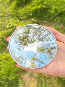 1pc Travel Photography Tool - Compact Round Mirror For Photo Taking And Self-Inspection; Available In Multiple Sizes; Convex Lens For Wide Angle Shooting; An Essential Gift For Friends On The Go; Selfie Accessory; Portable Design; High-Quality Reflection; Suitable For Content Creators - Multicolor - View 4