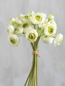 6支仿真毛茛花，假玫瑰，丝绸迷你毛茛，散装仿真花，适用于婚礼花束、餐桌摆饰、新娘送礼会、情人节、母亲节装饰 - 多色 - 查看 13