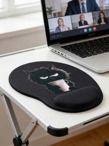 1. 符合人体工学的腕托鼠标垫，饰有骄傲的黑猫图案，采用符合人体工学的EVA材质，防滑记忆海绵，舒适贴合，提供流畅的腕托支撑，亲肤舒适，桌面保护垫，适用于游戏、办公，防滑，适用于办公电脑、笔记本电脑和家庭使用，毕业季纪念品，情人节、母亲节、返校季、春季的完美礼物。 - 查看 5