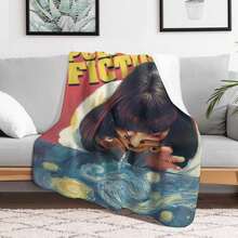 1pc Billie Fleece Blanket Eilish Bed Sofa Throw Birthday Decoration Fans Gift Hip-Hop Blanket All Season Warm Ultra Soft Casual Throw Blanket For Bedding Couch Bed Sofa Dorm - 黑與白 - 查看 5