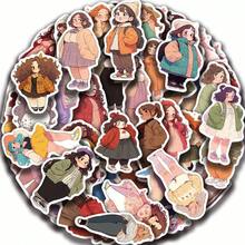 50PCS Cute Little Girl Graffiti Stickers DIY Phone Guitar Laptop Notebook Suitcase Cup Waterproof Sticker - 1 Set - View 11