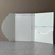 NIEWSPECIAL 10pcs Set Tri-Fold Pocket Wedding Invitation Envelopes, Simple Invitation Envelopes For Engagement, Christening, DIY Invitations, 5*7 Inch Invitations, Pocket Invitations, Customized Invitations, New Design Covers. Christmas Cards - 10Pcs - View 7