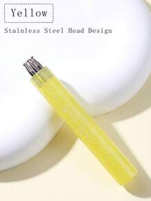 1/2英寸美甲笔，无味亚克力星空手柄，花瓣图案美甲珠笔，DIY绘画笔，美甲用品，美甲沙龙家用工具 - 彩色 - 查看 12