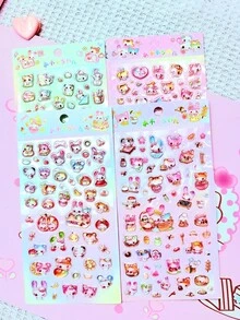 High-Quality Embossed Decorative Stickers, Interesting Design, Suitable For Phone Cases, Home Decor, Party Decorations, Various Holiday Gifts, Fashion , Luxury, Sewing, DIY, Graduation Ceremonies, Back To School Gifts, Decorations - Multicolor - View 1