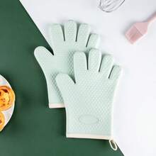 1 Pair Oven Mitts, Heat Resistant Silicone Gloves, Suitable For Oven Or Microwave - View 4