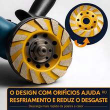 2 Pcs Grinding Disc For Concrete And Porcelain Tile Grinder, 4-Inch Diamond Grinding Wheel - Yellow - View 7