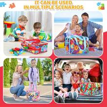 4pcs Large Toy Storage Bags, Transparent PVC Toy Organizer Boxes With Zipper, Reusable Travel Kids Storage Bags For Board Games, Building Blocks And Puzzles, Colorful - Multicolor - View 7