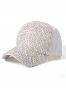 Mũ lưỡi trai đính đá phong cách Y2K (1/2 chiếc), phụ kiện đường phố thiết yếu hàng ngày. - Nhiều màu - Xem 11