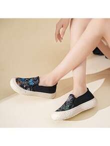 Zapatos planos de moda casual para mujer, con suela de poliuretano, cómodos y con un tacto agradable en los pies, con un estilo elegante y popular - Negro - Ver 8