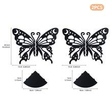 1/2件装黑白极简星月蝴蝶装饰悬浮置物架/壁挂式收纳架，镂空星月蝴蝶设计，DIY组装，适用于节日派对装饰、家居墙面装饰、客厅展示、小饰品收纳、烛台摆放 - 彩色 - 查看 13