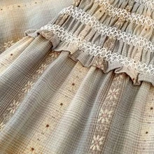 Spring & Autumn New Baby Girls Dress, Toddler Girls Floral Jacquard Long Sleeve Sister Matching Dress, Fashionable Casual Versatile Skirt - Khaki - View 6