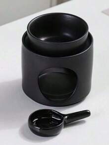 陶瓷香薰烛台灯，适用于带茶灯蜡烛盘的精油、香薰灯、蜡烛扩散器，4.33 英寸高 x 3.94 英寸宽，可拆卸碗（不含蜡烛） - 彩色 - 查看 7