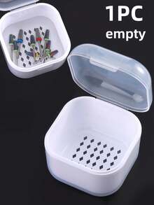 1个美甲钻消毒盒，美甲抛光头清洁消毒盒（带过滤器），双层过滤清洁盒，美甲收纳盒，美甲刷清洁容器 - 彩色 - 查看 13