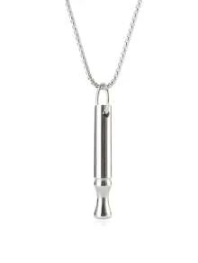 1件装不锈钢冥想呼吸项链，缓解焦虑冥想吊坠，舒缓压力调节工具，情侣派对饰品 - 彩色 - 查看 5