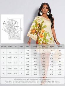 Apricot Base With Green Flowers