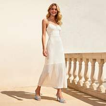 Women Fashion Stiletto Mule Sandals With Bow Mesh Decorative, Open Toe Mesh Breathable Slip-On Summer High Heel Sandals For Daily Party Wedding Wearing - Màu xanh nhạt - Xem 9