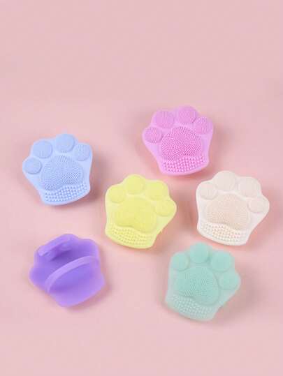 猫爪硅胶洁面刷，柔软刷毛，深层清洁面部，按摩毛孔，便携式硅胶洁面刷