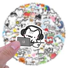 90pcs Cute Cat Stickers, Cartoon Animal Stickers, Aesthetic Stickers Suitable For Water Bottles, Guitars, Luggage, Phone Cases, Laptops, Skateboards, Gifts - A - View 3